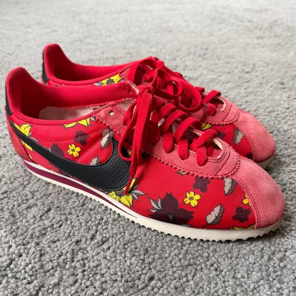 Nike Classic Cortez Nylon QS "Aloha Pack" Sneakers - Men's Sz 10 1/2 - Univ. Red - Picture 2 of 12